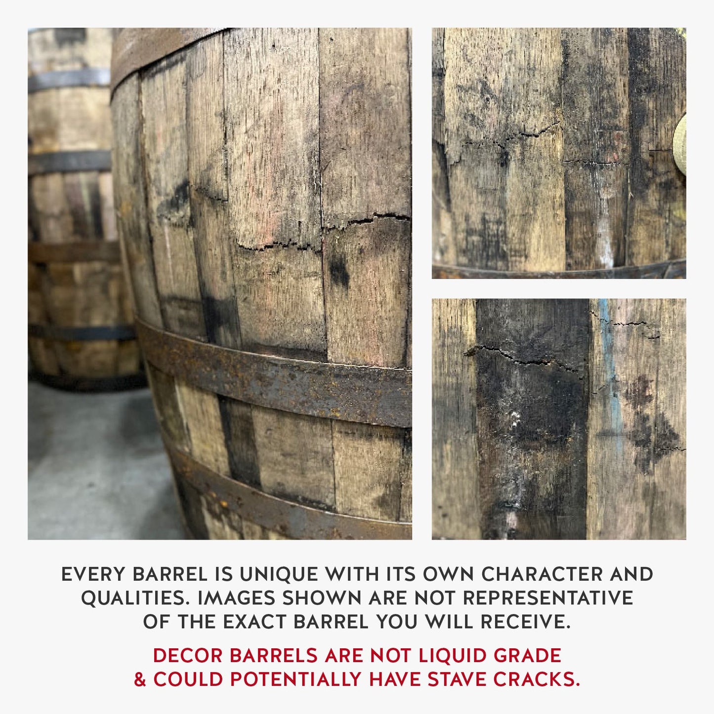 Furniture / Decoration Grade Whiskey Barrel - Headstamp