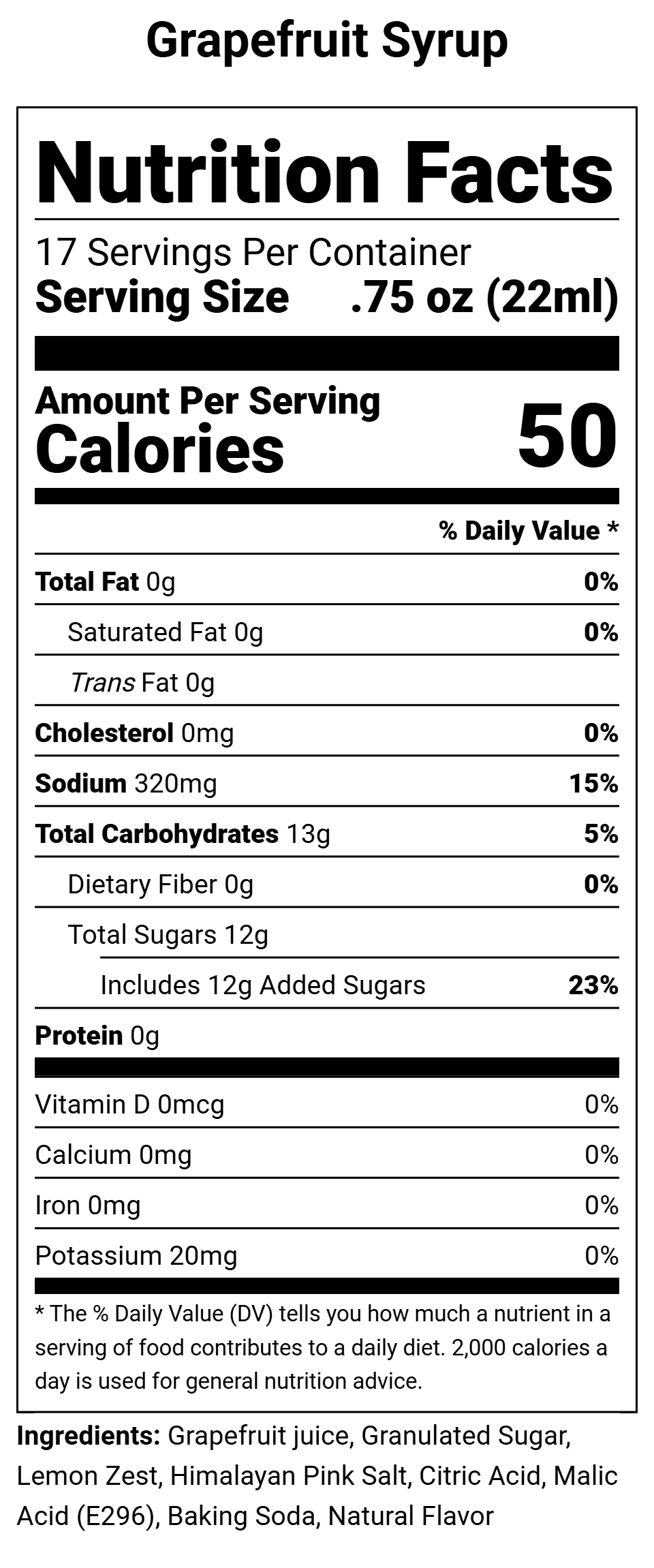 Salted Grapefruit Syrup