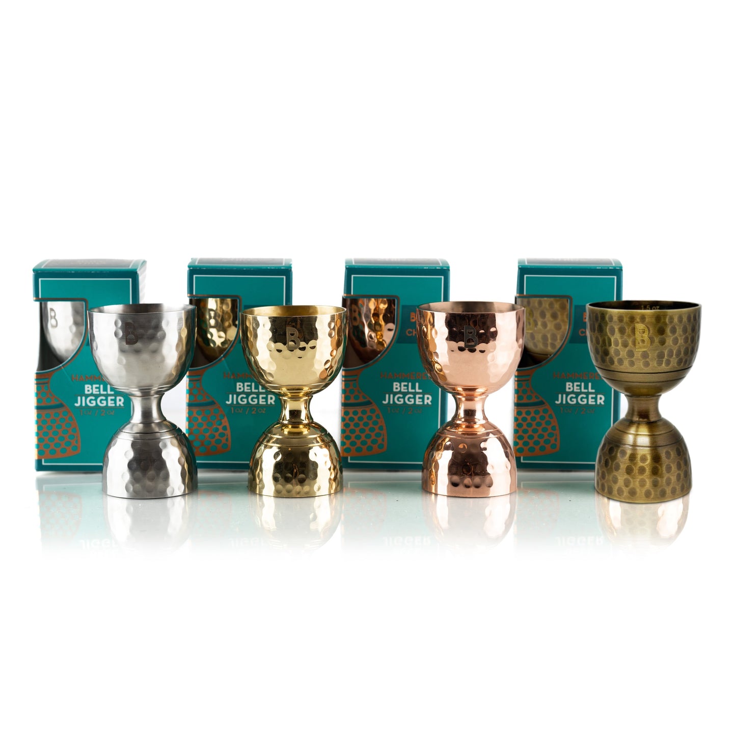 Hammered Bell Jiggers | Precision Cocktail Measuring