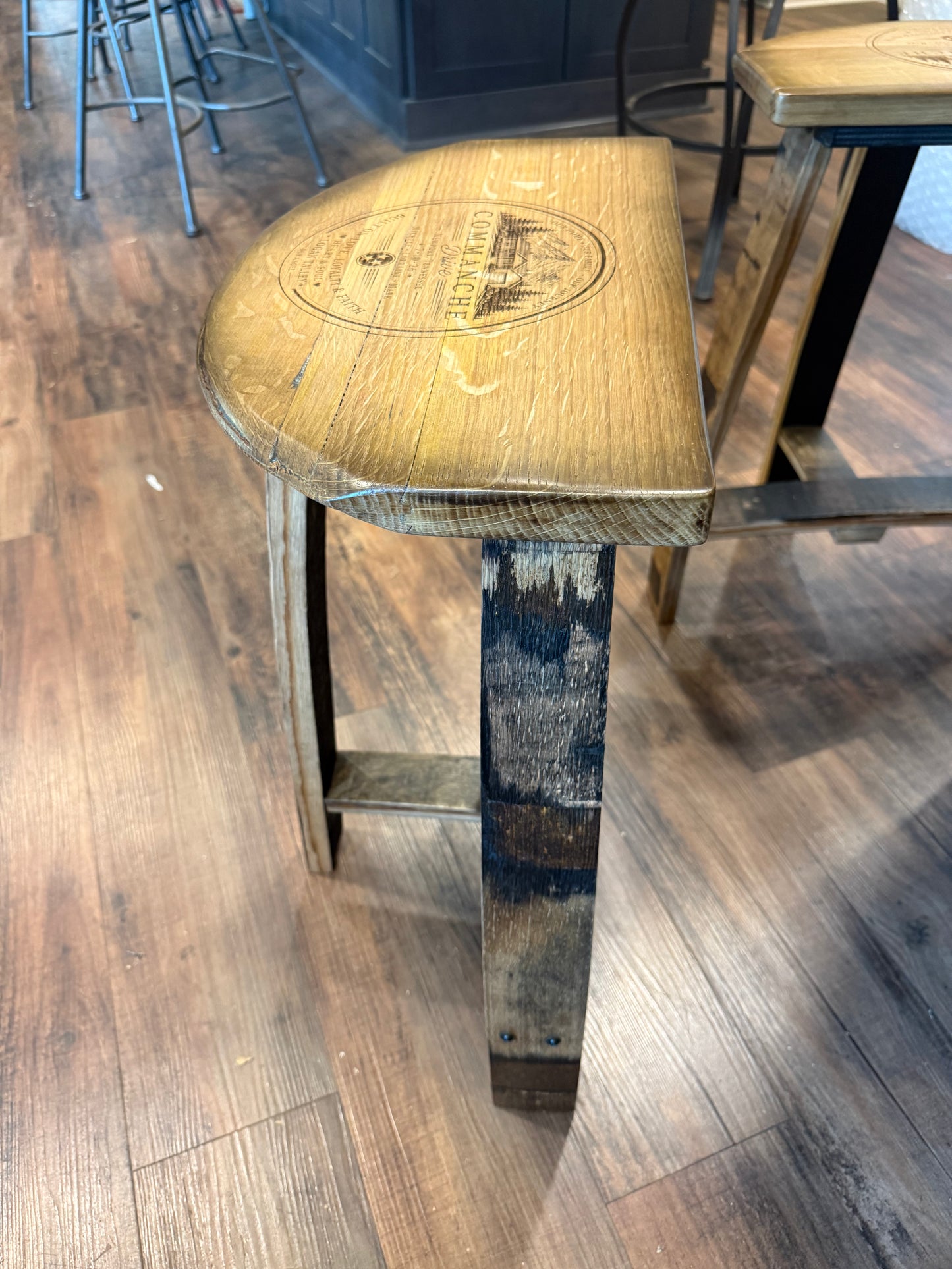 Bourbon Barrel Stool-Custom finishes available.