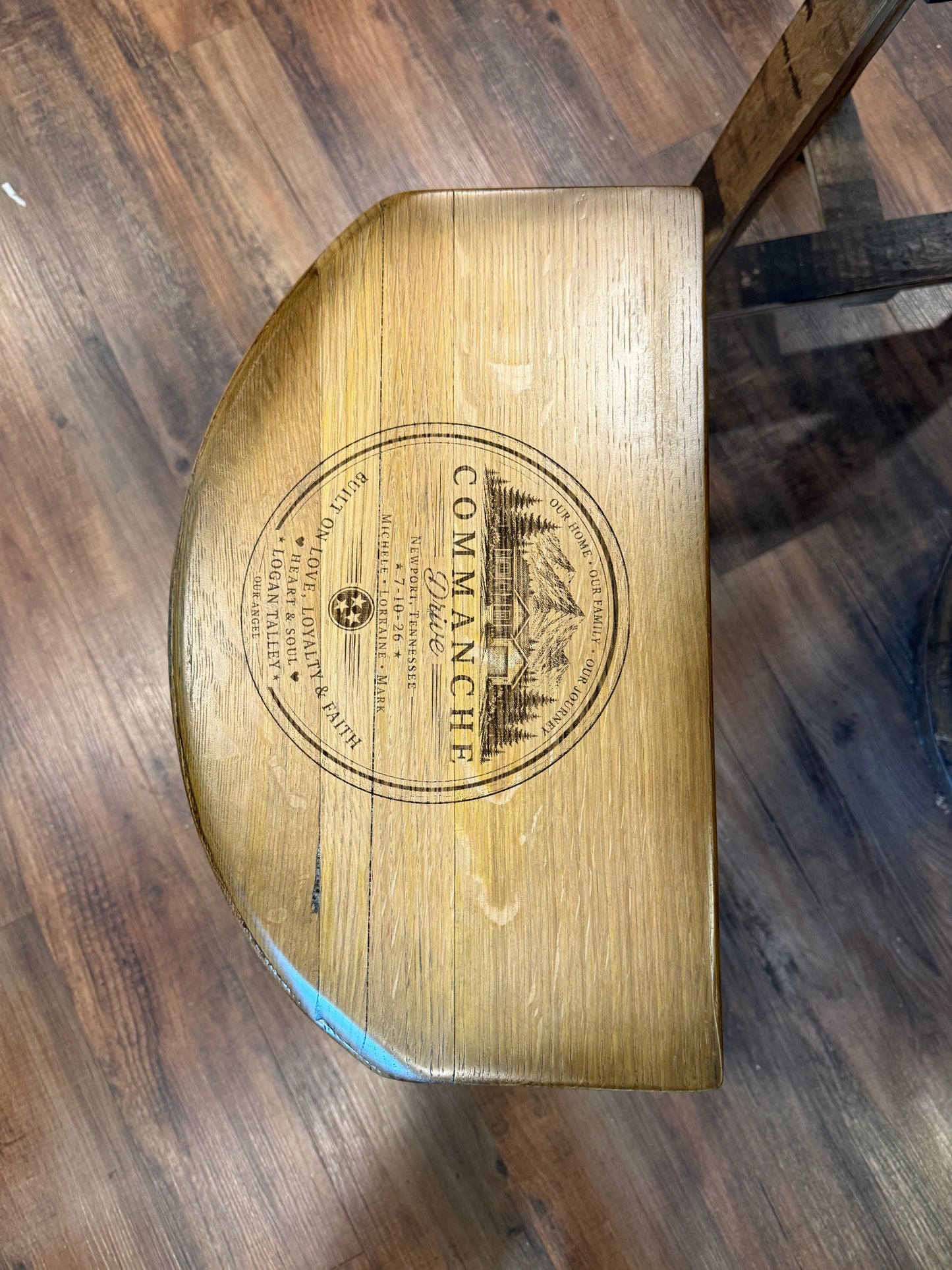 Bourbon Barrel Stool-Custom finishes available.