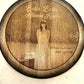 Custom Commemorative Photo Engraved Whiskey Barrel Head