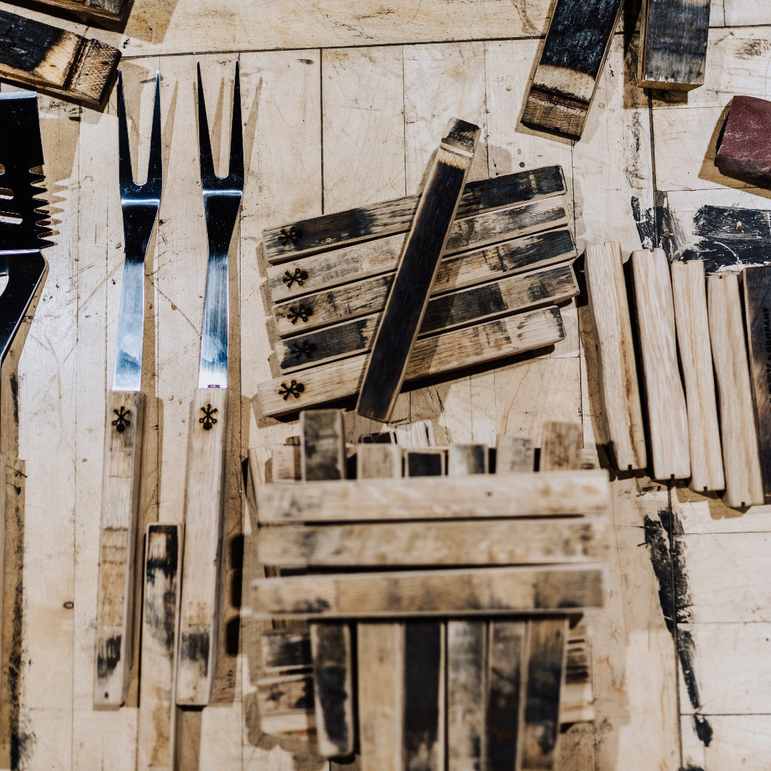 Barrel Stave Grilling Tool Set