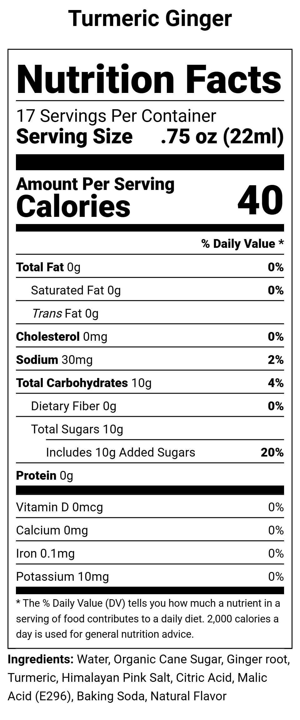 Turmeric Ginger Syrup