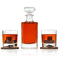 Engraved Alpha Epsilon Phi - Personalized Whiskey Decanter Set In Wood Gift Box