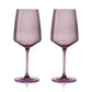Reserve Nouveau Crystal Wine Glasses in Violet, Set of 2