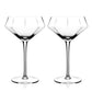 Seneca Diamond Crystal Martini Glasses Set of 2