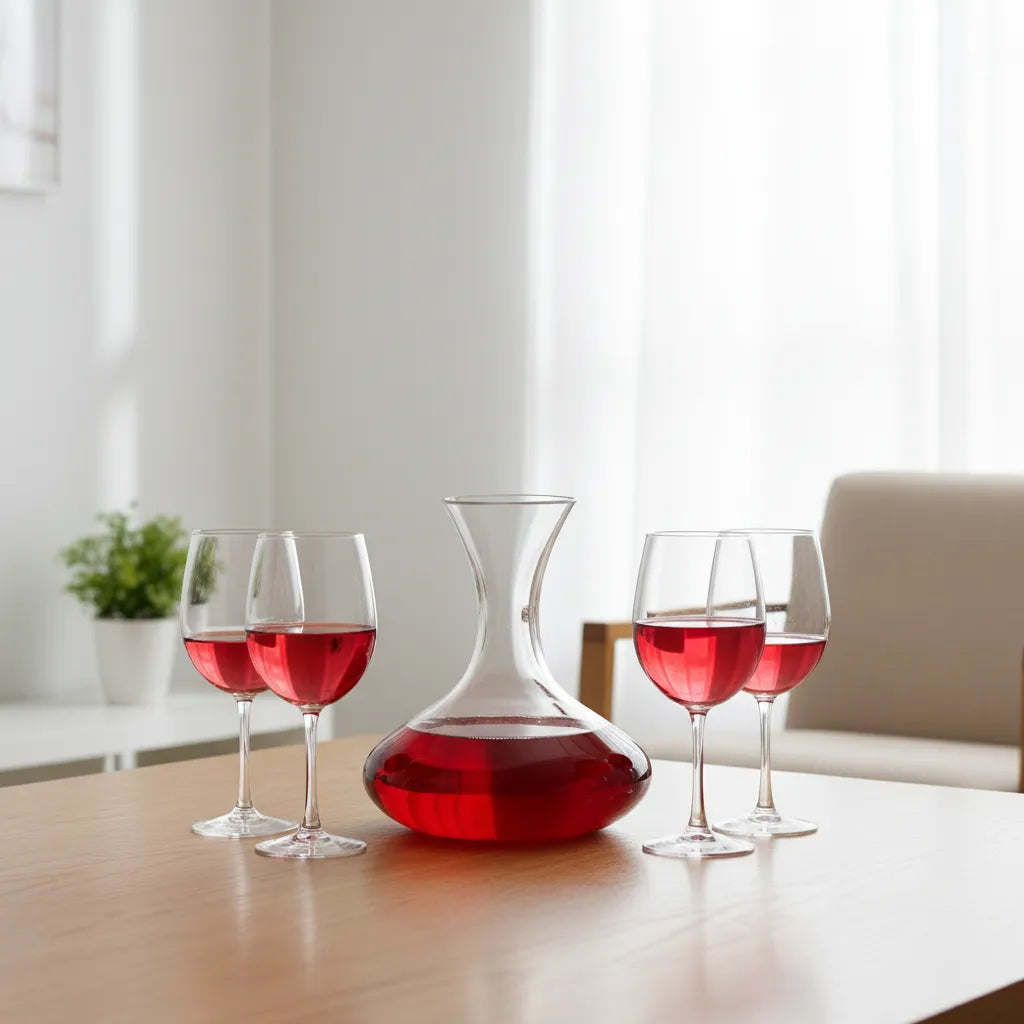 Flat Top 64oz Wine Decanter - With Optional Glasses