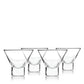 Raye Heavy Base Crystal Stemless Martini Glasses Set of 4