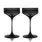 Reserve Nouveau Crystal Coupe Glasses in Smoke Set of 2
