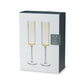 Laurel Crystal Champagne Flutes Set of 2