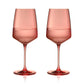 Reserve Nouveau Crystal Wine Glasses in Pomelo, Set of 2