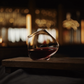 Kami Rotating Crystal Wine Glass & Wooden Coaster