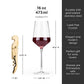 Crystal Bordeaux Glasses & Gold Corkscrew Gift Box Set