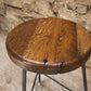 Bar stools counter height - Industrial counter stools with metal legs -Reclaimed wood bar height bar stools for man cave decor
