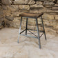 Saddle Seat Bar Stool, Counter Stool, Bar Stool Counter Height, Kitchen Island Stool, Reclaimed Wood Bar Stool, Industrial Metal Stool