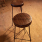 Bar stools counter height - Industrial counter stools with metal legs -Reclaimed wood bar height bar stools for man cave decor