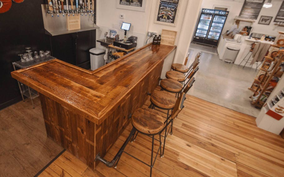 Swiveling Industrial Bar Stools With Backs -THE SULLY- Counter Height Wooden Bar Stools, Vintage Rustic Bar Stools For Island