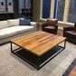 Square coffee table extra large - Wood coffee table rustic modern - Reclaimed wood coffee table - Living room furniture