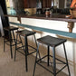 Saddle Seat Bar Stool, Counter Stool, Bar Stool Counter Height, Kitchen Island Stool, Reclaimed Wood Bar Stool, Industrial Metal Stool