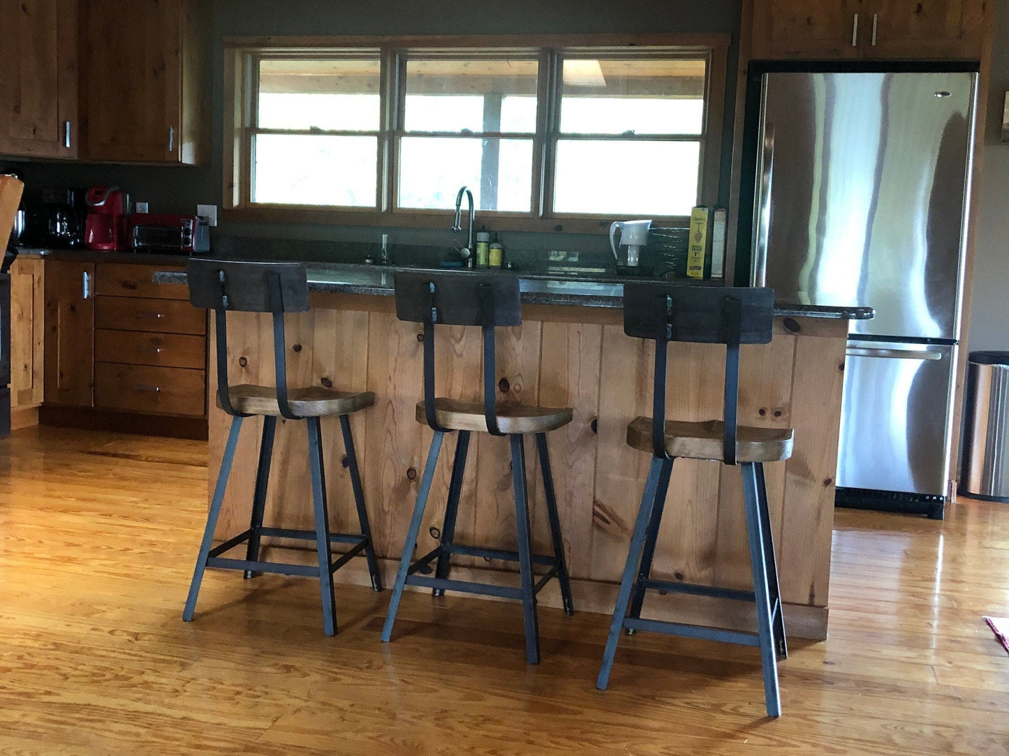 Bar Stools With Backs Swivel, Bar Stools Counter Height, Scooped Seat Brew Haus, Wood Stools, Swivel Bar Stools, Farmhouse Tall Bar Chair