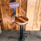 Bolt Down Bar Stools with Footrest, Swivel Bar Stools, Restaurant Bar Stool, Industrial Counter Height Stool with Backrest