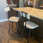 Reclaimed Wood Scooped Seat Bar Stools, Bar Stools Counter Height, Brewster Bar Stools, Farmhouse Bar Stools, Industrial Counter Stools,