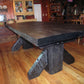 Massive Thick Plank Timber Trestle Table, Cabin Furniture, Wood Dining Table, Timber Table, Farm Table, Barn Wood Table