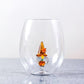 3D Thanksgiving Gnome Stemless Glass