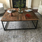 Square coffee table extra large - Wood coffee table rustic modern - Reclaimed wood coffee table - Living room furniture