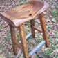 Counter Height Stool, Live Edge Stool, Reclaimed Wood Bar Stools, Oak Bar Stools, Dining Stools