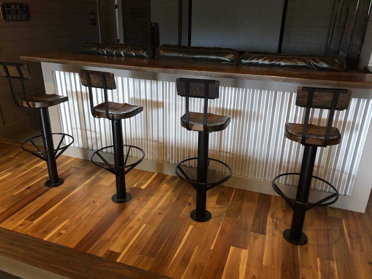 Bar stools with backs swivel - Bolt down bar stool with scooped seats bar height - Kitchen island bar stools counter height