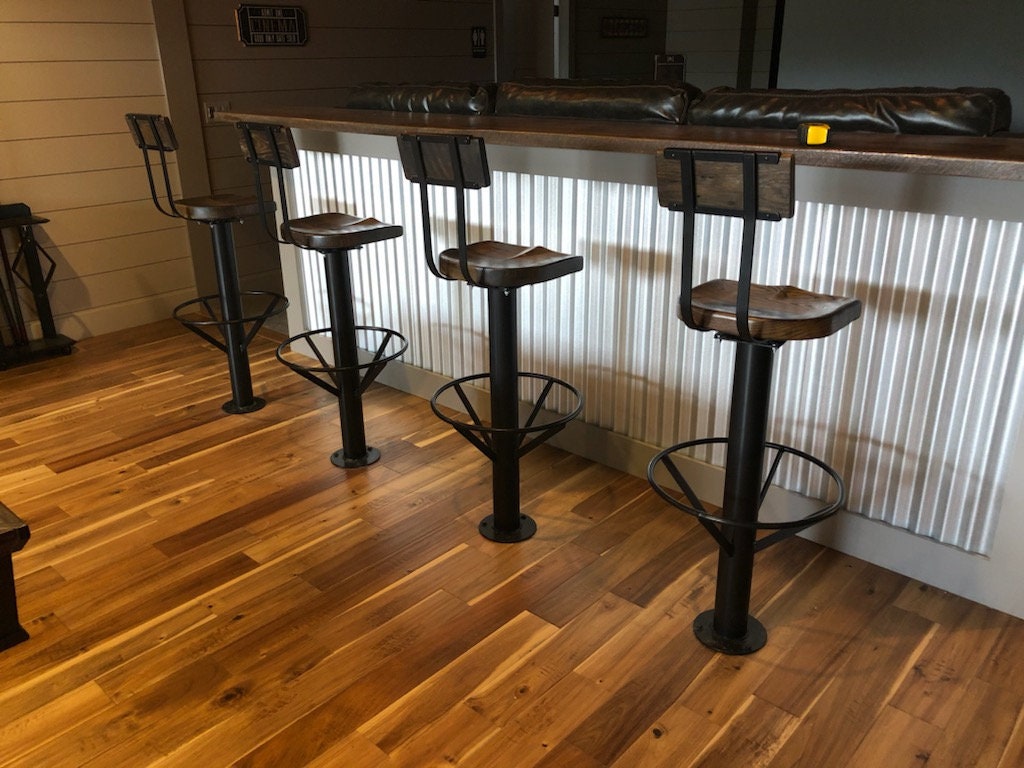 Bar stools with backs swivel - Bolt down bar stool with scooped seats bar height - Kitchen island bar stools counter height