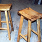 Counter stool wood counter height - Saddle counter stool bar height - Reclaimed wood bar stool counter height