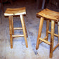Counter stool wood counter height - Saddle counter stool bar height - Reclaimed wood bar stool counter height