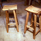 Counter stool wood counter height - Saddle counter stool bar height - Reclaimed wood bar stool counter height
