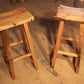 Counter stool wood counter height - Saddle counter stool bar height - Reclaimed wood bar stool counter height