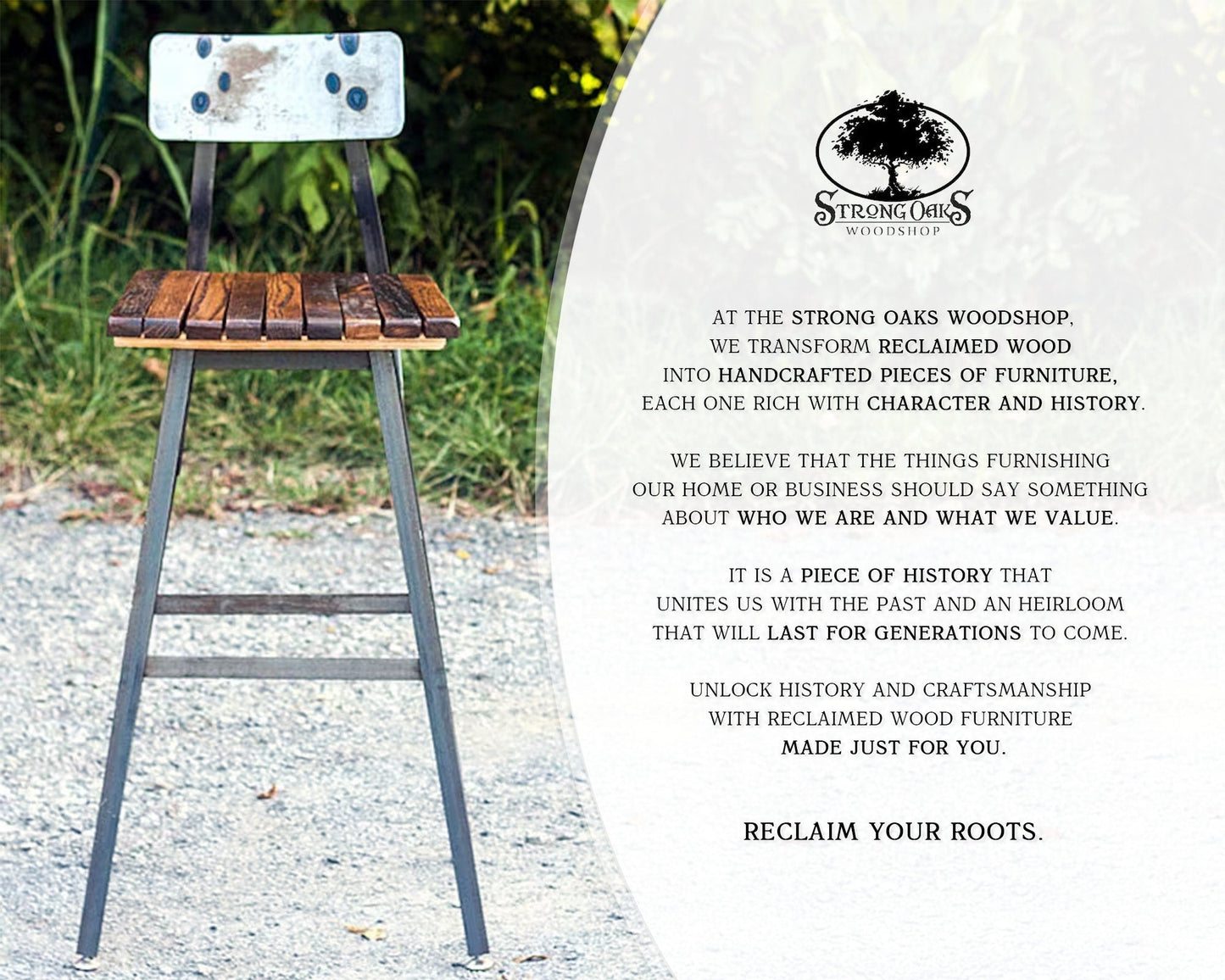 Twisted Wrought Iron Leg Bar Stool, Modern Bar Stool, Industrial Tripod Bar Stool, Backless Bar Stool, Reclaimed Wood Stool