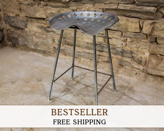 Tractor seat bar stool - Sturdy counter height bar stools - Backless metal bar stools