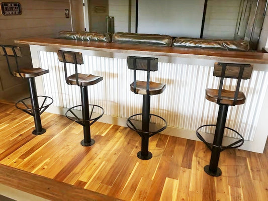 Bar stools with backs swivel - Bolt down bar stool with scooped seats bar height - Kitchen island bar stools counter height
