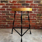 Twisted Wrought Iron Leg Bar Stool, Modern Bar Stool, Industrial Tripod Bar Stool, Backless Bar Stool, Reclaimed Wood Stool