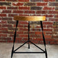 Twisted Wrought Iron Leg Bar Stool, Modern Bar Stool, Industrial Tripod Bar Stool, Backless Bar Stool, Reclaimed Wood Stool