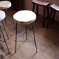 Counter Stools, Bar Stools Counter Height, Backless Bar Stools, Vintage Factory Stools, Industrial Wood Bar Stool With 3 Metal Legs, Danish