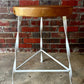 Twisted Wrought Iron Leg Bar Stool, Modern Bar Stool, Industrial Tripod Bar Stool, Backless Bar Stool, Reclaimed Wood Stool
