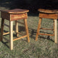 FREE SHIPPING, Counter Height Stool, Wood Saddle Stools, Wood Bar Stools, Pub Stools, Rustic Backless Stools, Eco-Friendly Reclaimed Wood