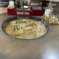 Custom made Bourbon Barrel Bistro/Pub Table Table with cabinet base and glass insert- Custom designed laser engraving available