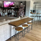 Bar stools counter height - Industrial counter stools with metal legs -Reclaimed wood bar height bar stools for man cave decor