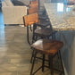 Reclaimed Wood Scooped Seat Bar Stools, Bar Stools Counter Height, Brewster Bar Stools, Farmhouse Bar Stools, Industrial Counter Stools,