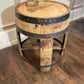 Whiskey Barrel End Table- Custom Engraving Available