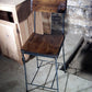 Bar stools with backs counter height - Industrial counter stools with backs - Reclaimed counter height bar stools